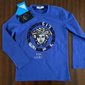 Versace top💙 NWT